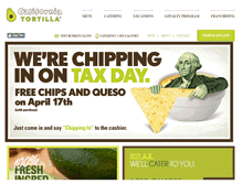 Tablet Screenshot of californiatortilla.com